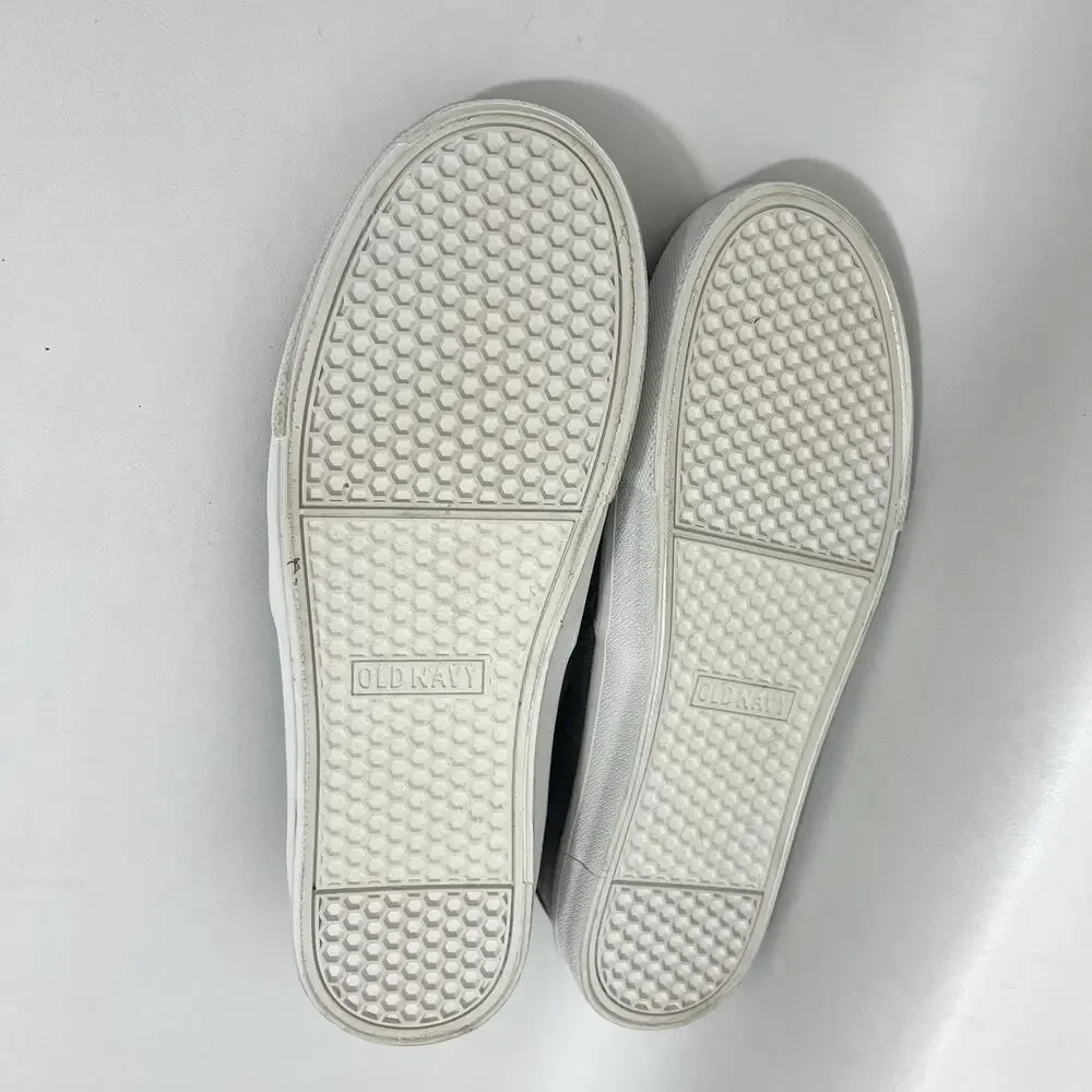 Old Navy Men’s Gray Canvas Slip On Sneakers Size 8 Casual Comfort Shoes